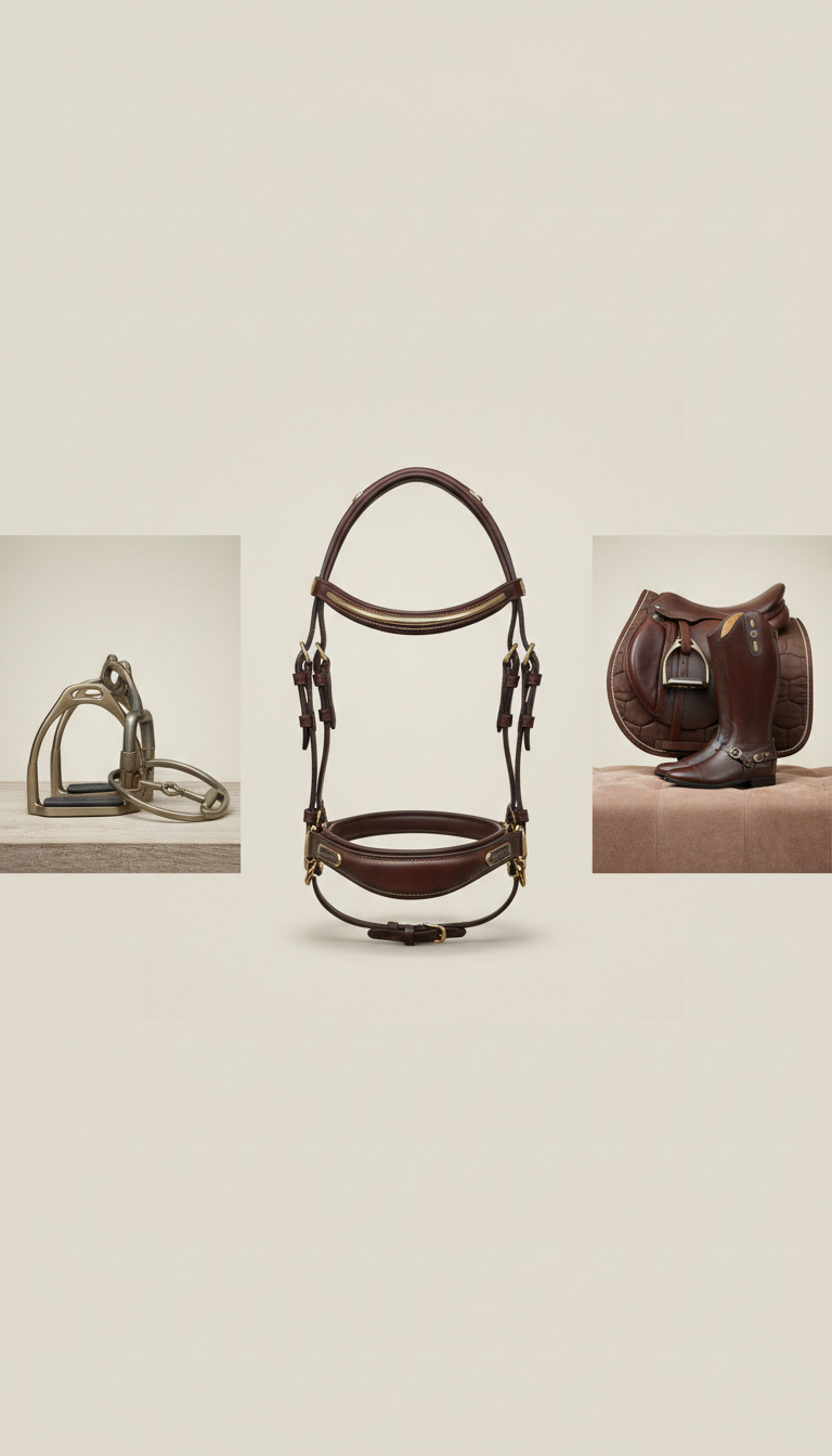 Metallic-Accented Equestrian Bridle